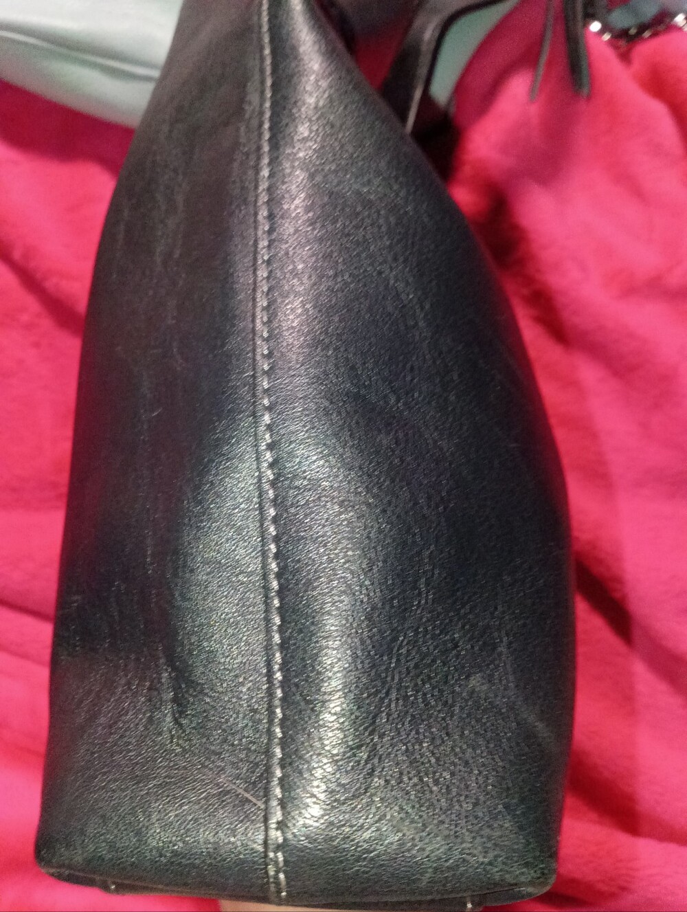 Coach Brooklyn Black Leather Shoulder Hobo with Gold Chain Detail - Picture 8 of 13